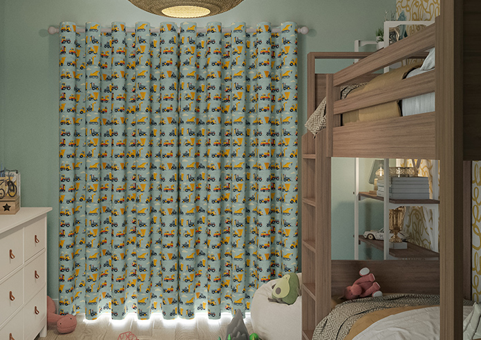 Construction Crew, Cement Grey - Made to Measure Curtains - Image 6